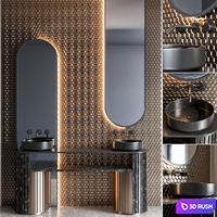 Bathroom furniture 31 3D Model Vray, Corona