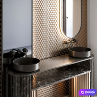 Bathroom furniture 31 3D Model Vray, Corona