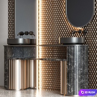 Bathroom furniture 31 3D Model Vray, Corona