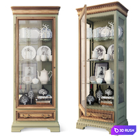Cabinet bookcase. Showcase Belfan Olivia 3D Model Vray, Corona