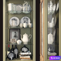Cabinet bookcase. Showcase Belfan Olivia 3D Model Vray, Corona
