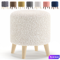 Pouf Plidi 8 Colors Version 3D Model Corona
