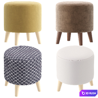 Pouf Plidi 8 Colors Version 3D Model Corona