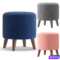 Pouf Plidi 8 Colors Version 3D Model Corona