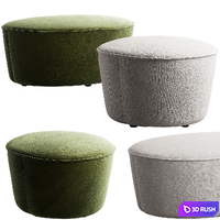 198 menu cairn poufs by Nick Ross 00 oval and round 3D Model Vray, Corona