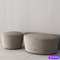 198 menu cairn poufs by Nick Ross 00 oval and round 3D Model Vray, Corona