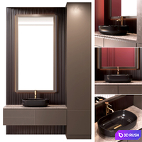Bathroom 3 3D Model Vray, Corona