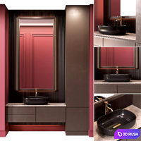 Bathroom 3 3D Model Vray, Corona
