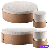 Jason &amp; Edson Poufs by Laskasas 3D Model Corona