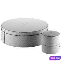 Jason &amp; Edson Poufs by Laskasas 3D Model Corona