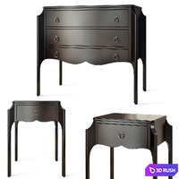 Chest of drawers bedside table Perry Horchow 3D Model Vray, Corona