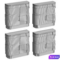 Set of hostess racks. 4 things 3D Model Vray, Corona