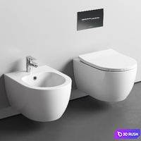 Wall mounted bidet/WC Ceramica Nova Play 3D Model Vray, Corona