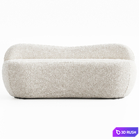 CB2 Orleans Upholstered Bench 3D Model Vray, Corona