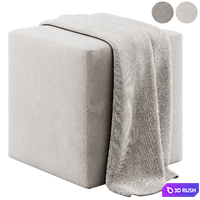 Square pouffe by Irocodesign 3D Model Vray