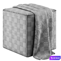 Square pouffe by Irocodesign 3D Model Vray