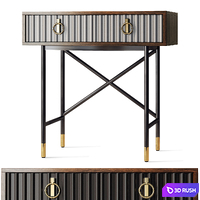 Console dressing table Luxembourg Wooden Kors 3D Model Vray, Corona