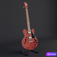 Guitar Gibson ES-335 3D Model Vray