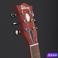 Guitar Gibson ES-335 3D Model Vray