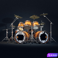 Drum kit 3D Model Vray