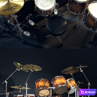 Drum kit 3D Model Vray