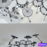 Drum kit 3D Model Vray