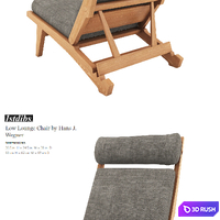 Low Lounge Chair by Hans J. Wegner 3D Model Vray