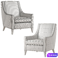 Mitchell Chair Gold Cara Tall 3D Model Vray