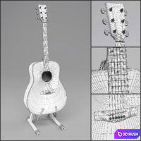 Acoustic guitar Yamaha F310 3D Model Vray