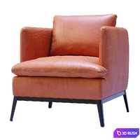 Lewis Classic Leather Chair-Cognac 3D Model Corona