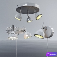 Model BELL, wall and ceiling light from MARKSLOJD, Sweden. 3D Model Vray, Corona