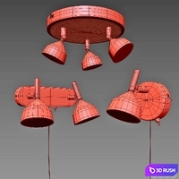 Model BELL, wall and ceiling light from MARKSLOJD, Sweden. 3D Model Vray, Corona