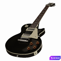 Epiphone Les Paul Standard Ebony 3D Model Vray, Corona