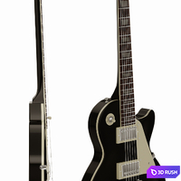Epiphone Les Paul Standard Ebony 3D Model Vray, Corona