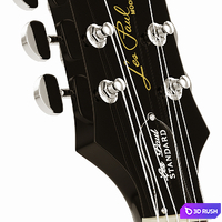 Epiphone Les Paul Standard Ebony 3D Model Vray, Corona