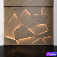 Wood panels 3D Model Vray, Corona