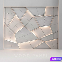 Wood panels 3D Model Vray, Corona