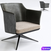 Poliform Stanford Lounge Armchair 3D Model Vray