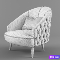Orchid Splendid armchair 3D Model Vray
