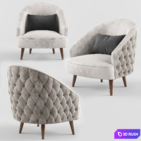 Orchid Splendid armchair 3D Model Vray