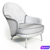 Armchair Angie Minotti 3D Model Corona