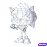 FUNKO POP SONIC with EMERALD 3D Model Vray