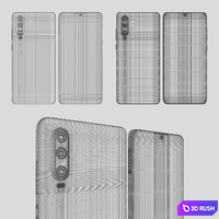 Huawei P30 Aurora 3D Model Vray, Corona