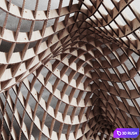 Parametric Hall 3D Model Vray