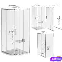 Ravak Blix Slim Shower Cabin 3D Model Vray, Corona