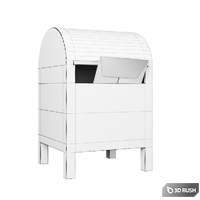 Zara Home box for letter to Santa 3D Model Corona
