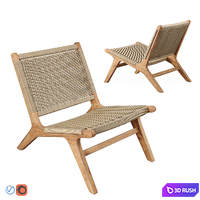NAIROBI Garden Armchair No2 Woven 3D Model Vray, Corona