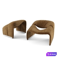 Groovy M-Chair by Pierre Paulin 3D Model Vray