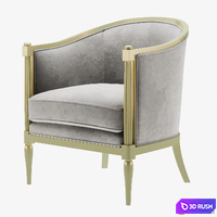 Baker Margeaux Lounge Chair 3D Model Vray, Corona