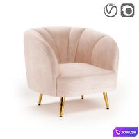 Armchair LEONE 3D Model Vray, Corona